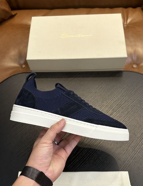 Santoni Calfskin Leather Classic Oxfords