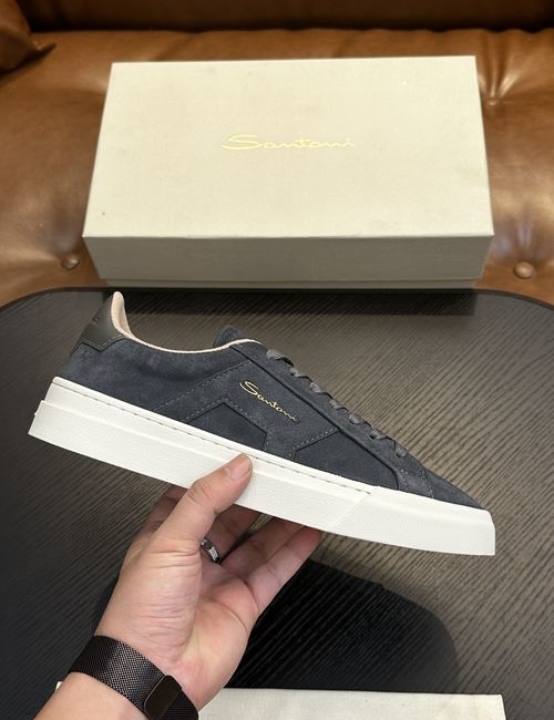 Santoni Calfskin Leather Classic Oxfords