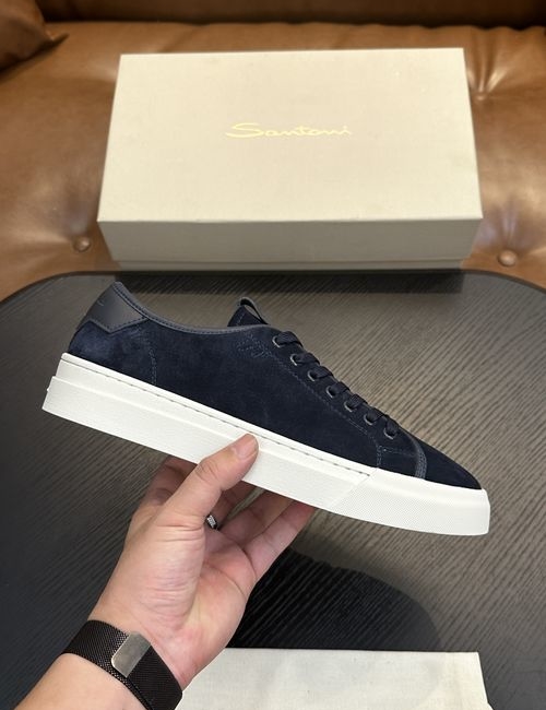 Santoni Calfskin Leather Classic Oxfords
