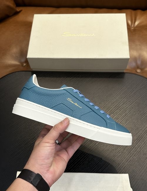 Santoni Calfskin Leather Classic Oxfords