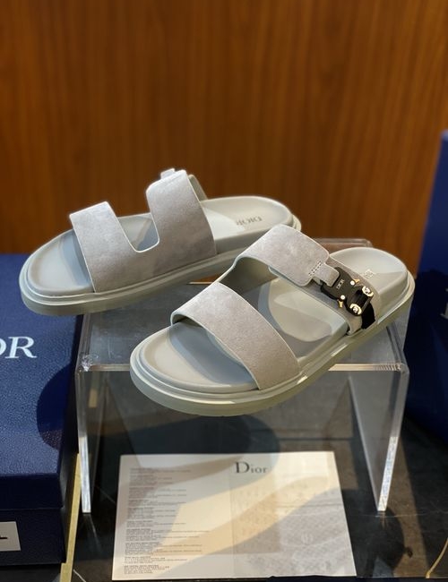 Christian Dior CD Aqua Suede Adjustable Strap Sandals