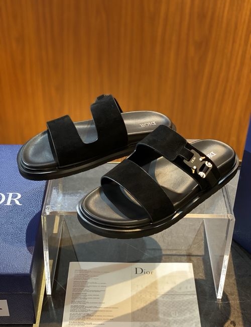 Christian Dior CD Aqua Suede Adjustable Strap Sandals