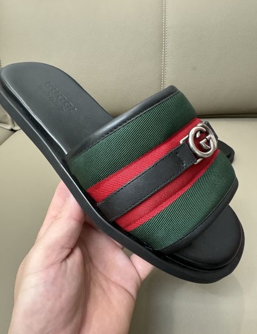 Gucci Interlocking G Webbing Slides