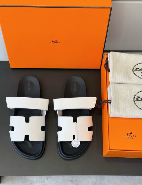 Hermes Chypre Adjustable Leather Sandals
