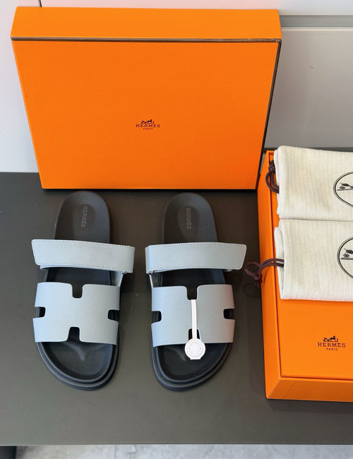 Hermes Chypre Adjustable Leather Sandals