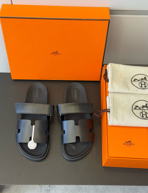Hermes Chypre Adjustable Leather Sandals