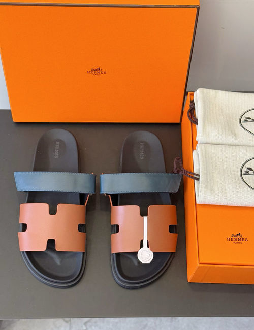 Hermes Chypre Adjustable Leather Sandals