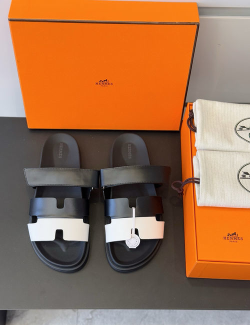 Hermes Chypre Adjustable Leather Sandals