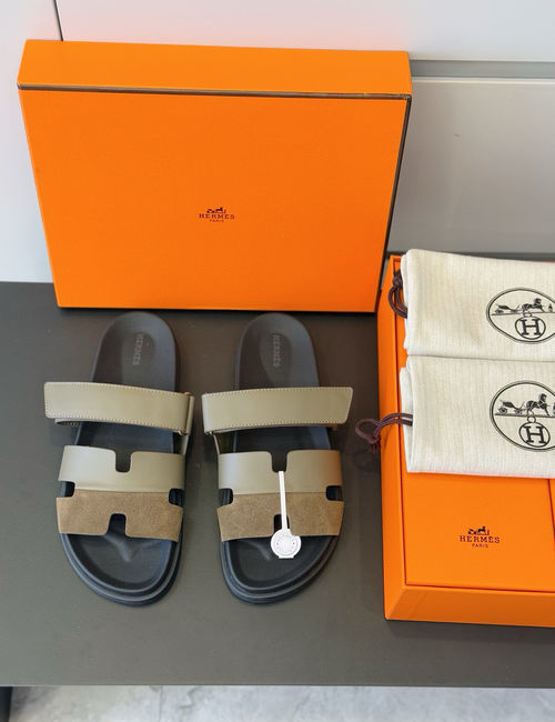 Hermes Chypre Adjustable Leather Sandals