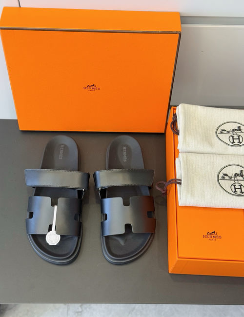 Hermes Chypre Adjustable Leather Sandals