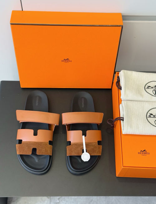Hermes Chypre Adjustable Leather Sandals