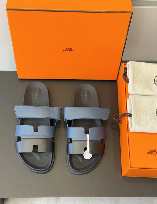 Hermes Chypre Adjustable Leather Sandals