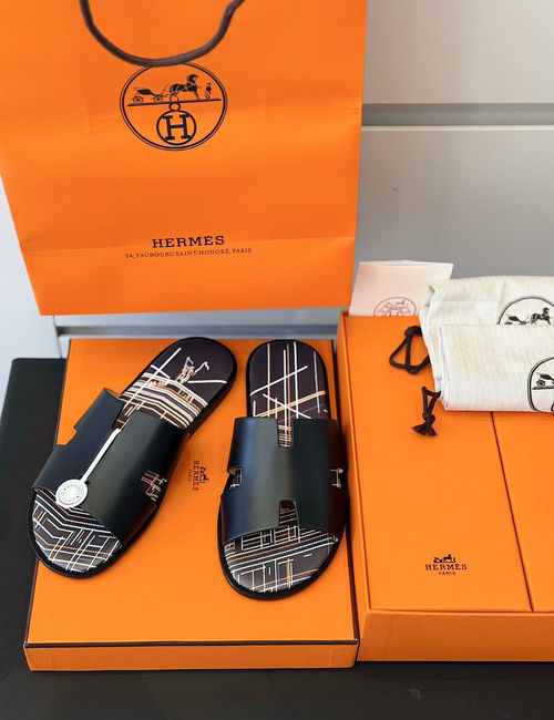 Hermes Classic Leather Sole Slides