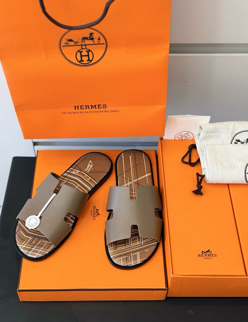 Hermes Classic Leather Sole Slides