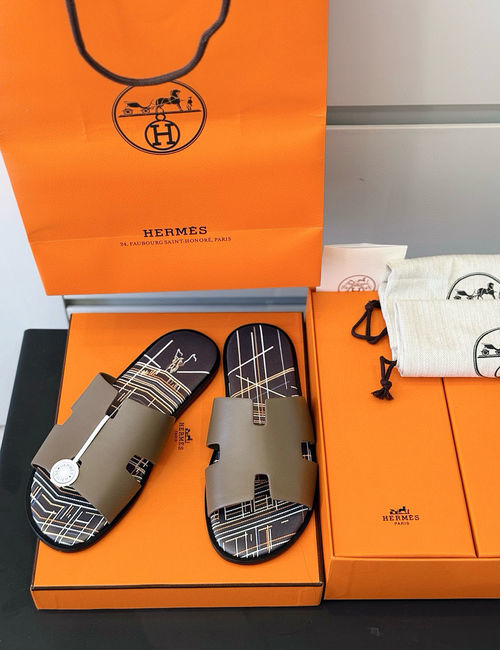 Hermes Classic Leather Sole Slides