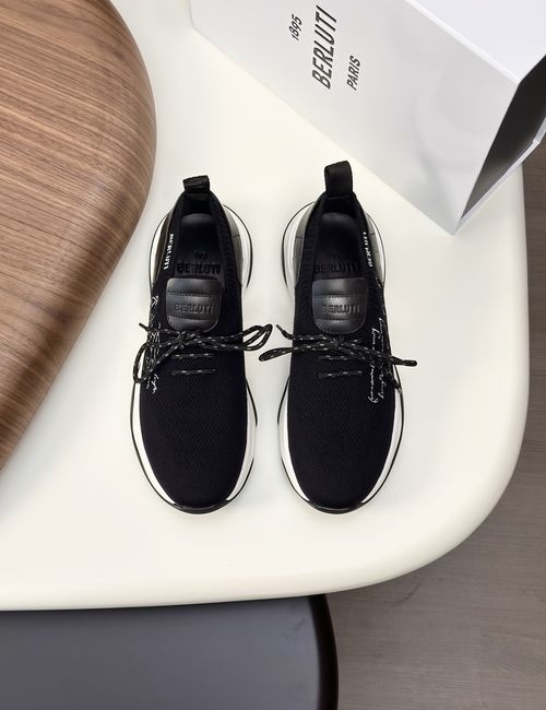 Berluti Shadow Sneakers Knit Upper Handcrafted Sole