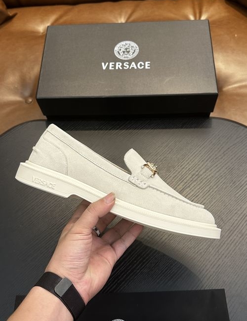 Versace Leather Casual Sneakers With Rubber Sole