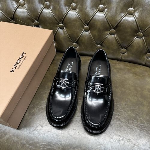 Burberry Glazed Cowhide Leather Sole Dress Shoes