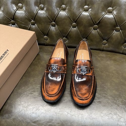 Burberry Hand-rubbed Cowhide Leather Sole Shoes