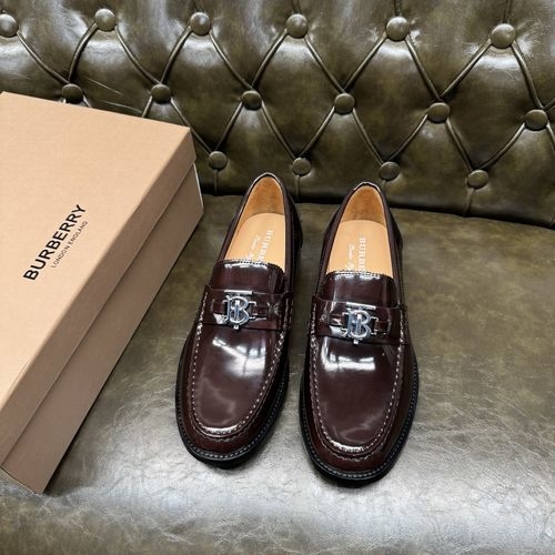 Burberry Glazed Cowhide Leather Sole Dress Shoes