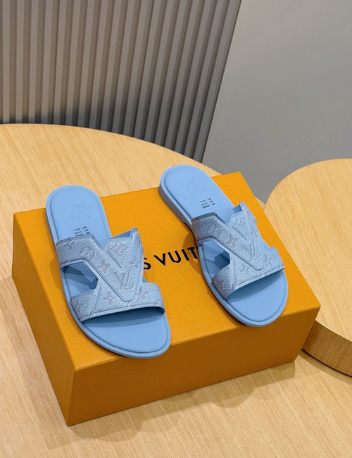 Louis Vuitton LV Waterfront Slides With Monogram Pattern