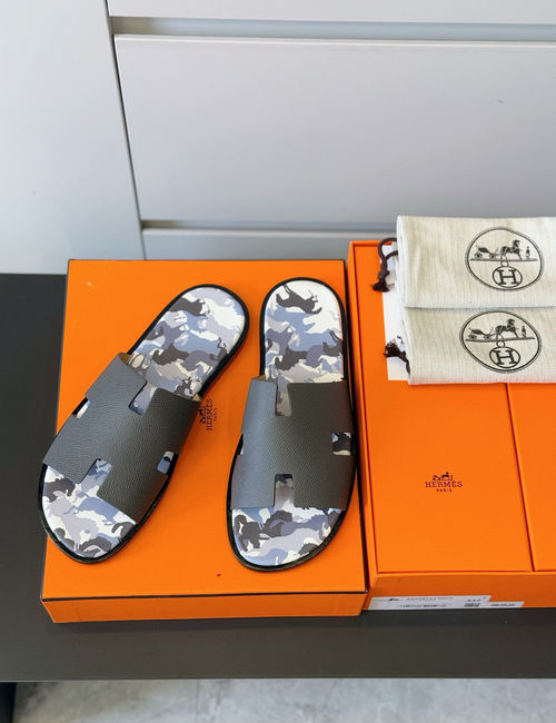 Hermes Classic Slides Calfskin Leather Outsole