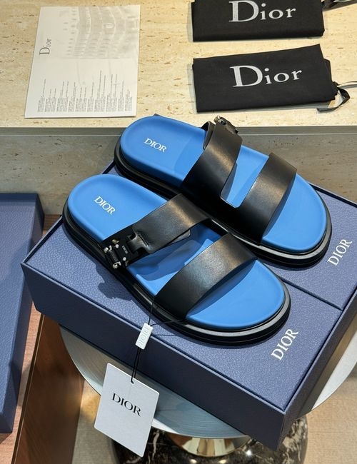 Christian Dior CD Aqua Sandals With Oblique Print