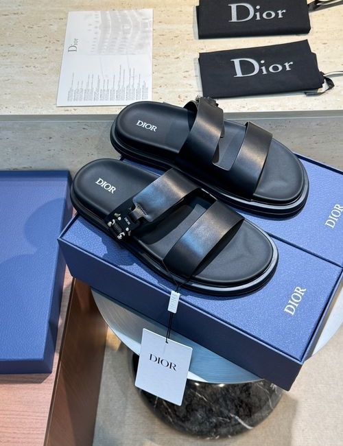 Christian Dior CD Aqua Sandals With Oblique Print