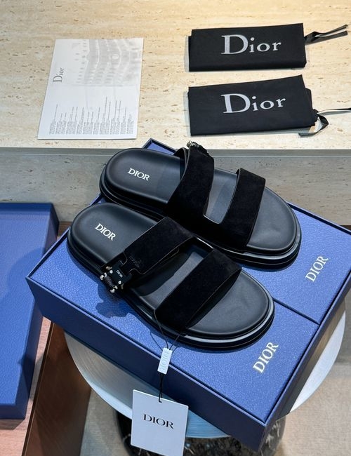 Christian Dior CD Aqua Sandals With Oblique Print