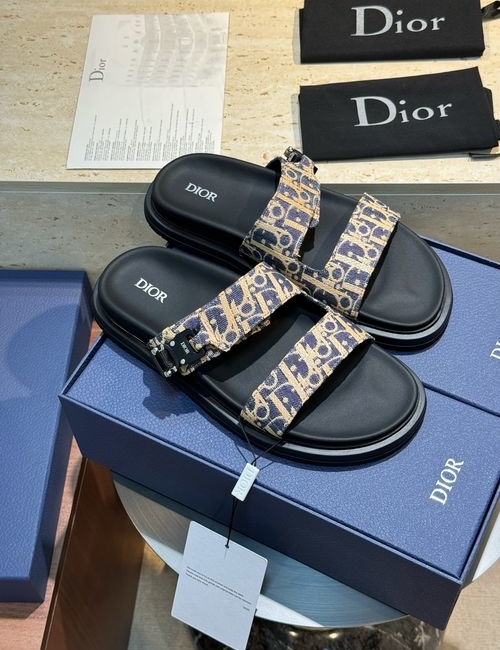 Christian Dior CD Aqua Sandals With Oblique Print