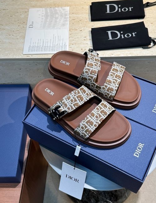 Christian Dior CD Aqua Sandals With Oblique Print