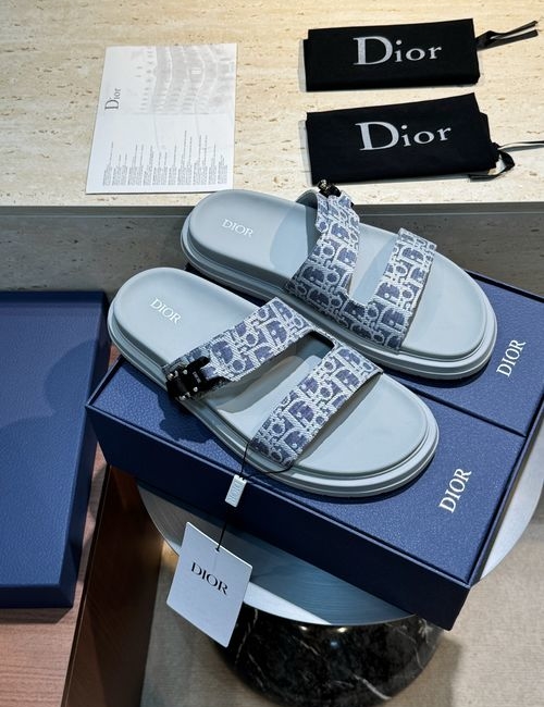 Christian Dior CD Aqua Sandals With Oblique Print