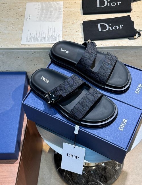 Christian Dior CD Aqua Sandals With Oblique Print