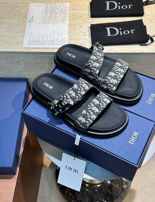 Christian Dior CD Aqua Sandals With Oblique Print