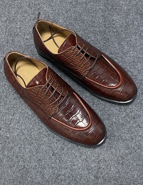 Zegna Woven Leather Lining Comfortable Sole Shoes