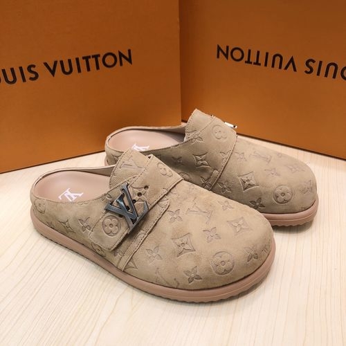 Louis Vuitton LV To-Go Comfort Suede Embossed Clogs
