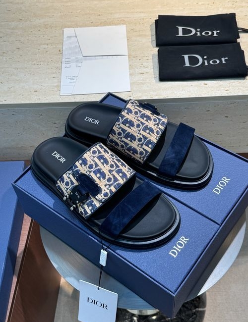 Christian Dior CD Aqua Sandals With CD Diamond Pattern