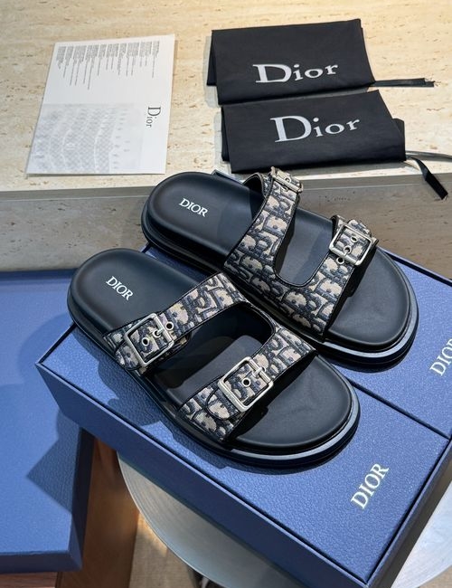 Christian Dior CD Aqua Sandals With CD Diamond Pattern