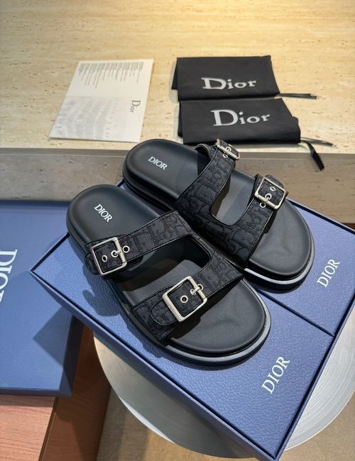 Christian Dior CD Aqua Sandals With CD Diamond Pattern