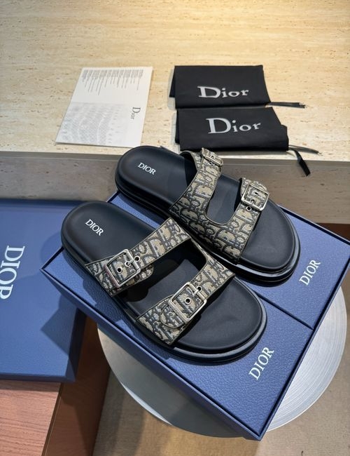 Christian Dior CD Aqua Sandals With CD Diamond Pattern