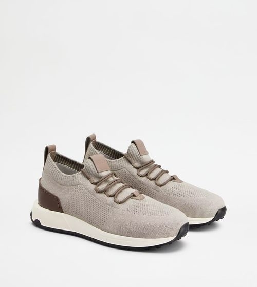 Tods Knit Fabric Casual Sneakers With Rubber Dots