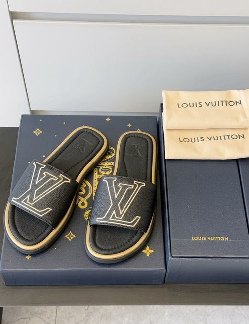Louis Vuitton LV Waterfront Monogram Canvas Waterproof Slides