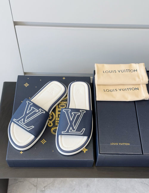 Louis Vuitton LV Waterfront Monogram Canvas Waterproof Slides