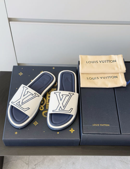 Louis Vuitton LV Waterfront Monogram Canvas Waterproof Slides