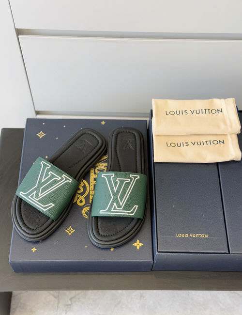 Louis Vuitton LV Waterfront Monogram Canvas Waterproof Slides