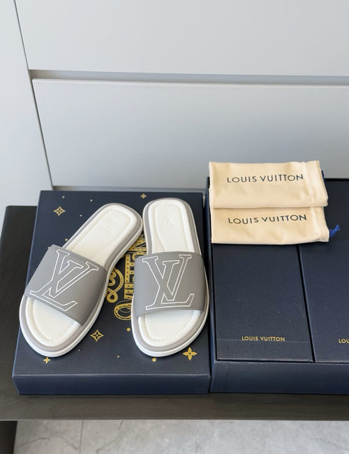 Louis Vuitton LV Waterfront Monogram Canvas Waterproof Slides