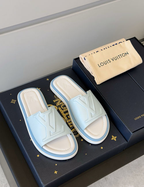 Louis Vuitton LV Waterfront Monogram Canvas Waterproof Slides
