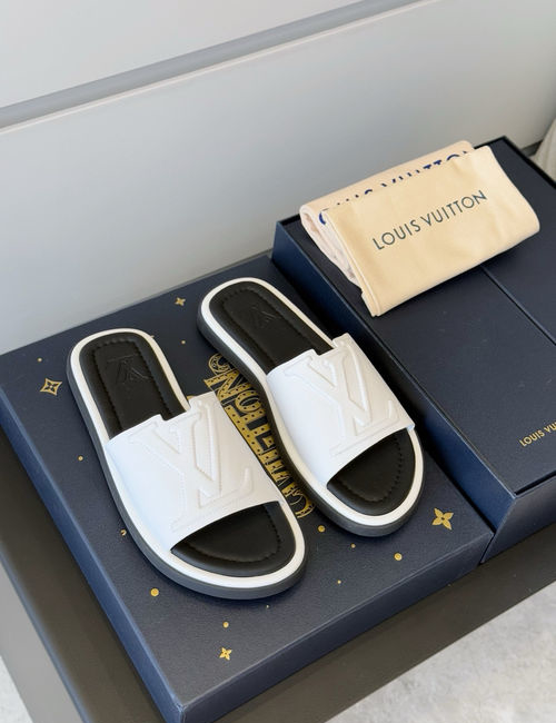 Louis Vuitton LV Waterfront Monogram Canvas Waterproof Slides