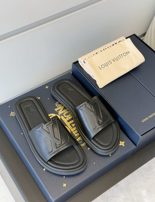 Louis Vuitton LV Waterfront Monogram Canvas Waterproof Slides
