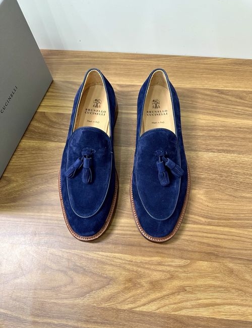 Brunello Cucinelli BC Suede Leather Penny Loafers